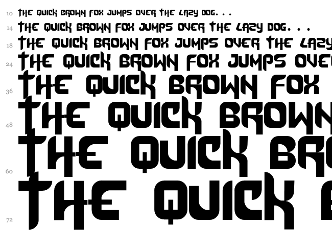 Dafunk font waterfall