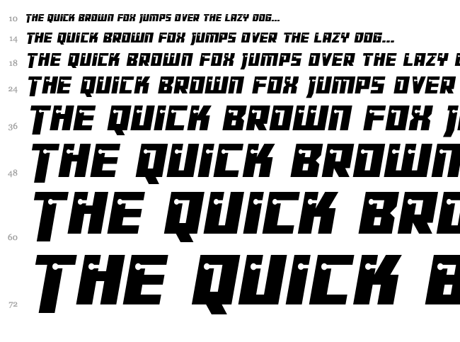 Dangerbot font waterfall