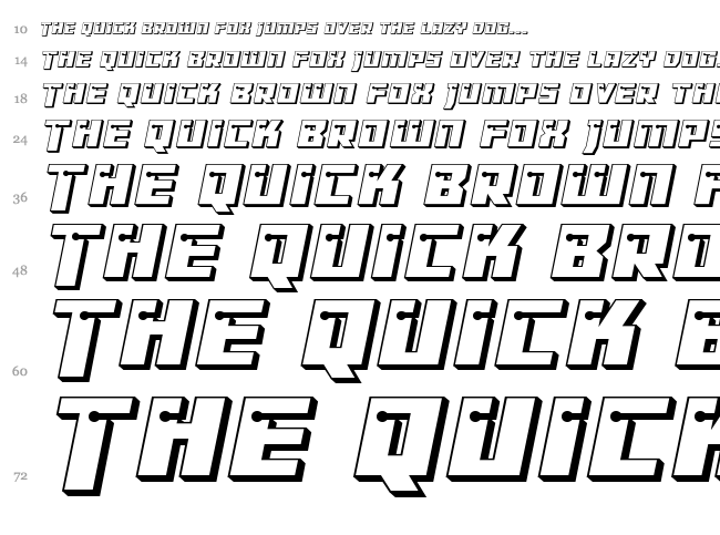 Dangerbot font waterfall