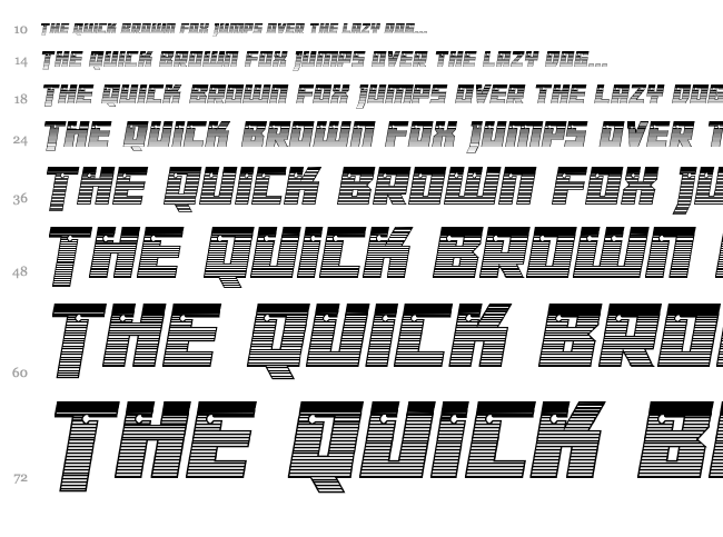 Dangerbot font waterfall