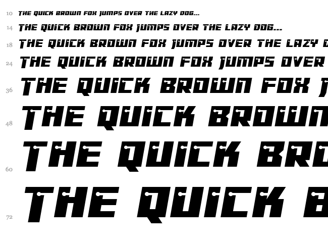 Dangerbot font waterfall