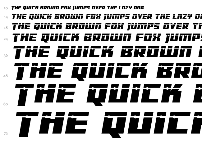 Dangerbot font waterfall