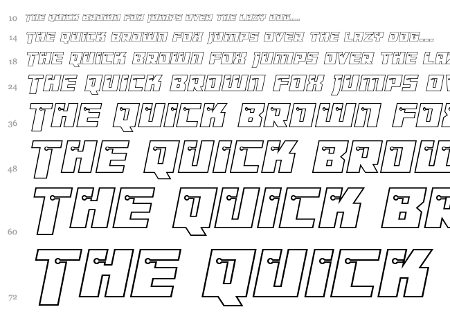 Dangerbot font waterfall