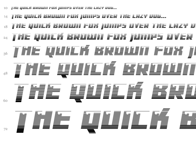 Dangerbot font waterfall