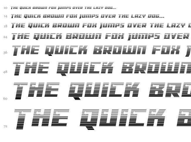 Dangerbot font waterfall
