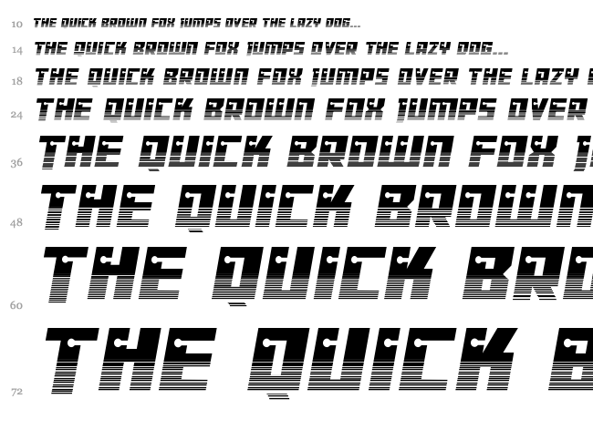 Dangerbot font waterfall