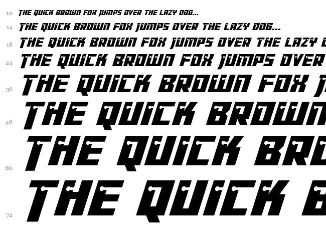 Dangerbot font waterfall