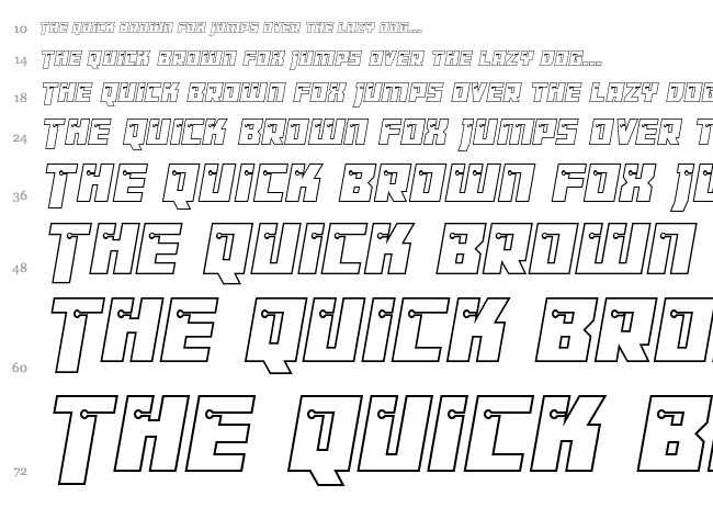 Dangerbot font waterfall
