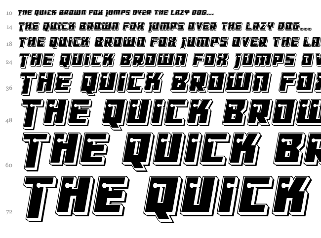 Dangerbot font waterfall