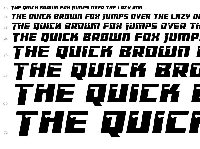 Dangerbot font waterfall