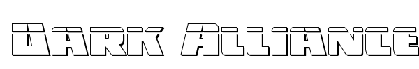 Dark Alliance font preview