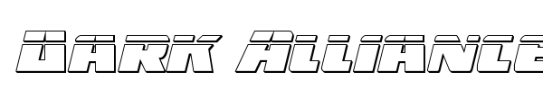 Dark Alliance font preview