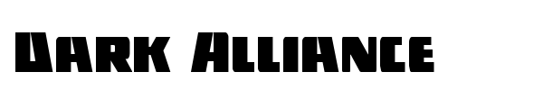 Dark Alliance font preview