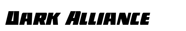 Dark Alliance font preview