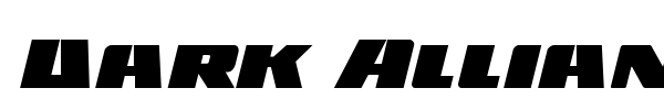 Dark Alliance font preview