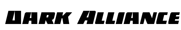 Dark Alliance font preview