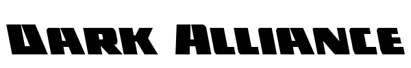 Dark Alliance font preview