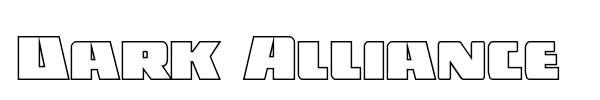 Dark Alliance font preview
