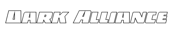 Dark Alliance font preview