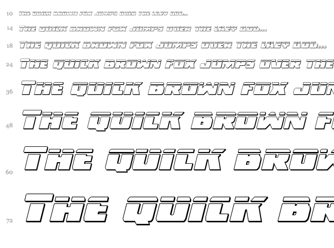 Dark Alliance font waterfall