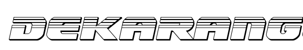 Dekaranger font preview
