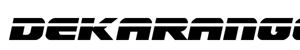 Dekaranger font preview
