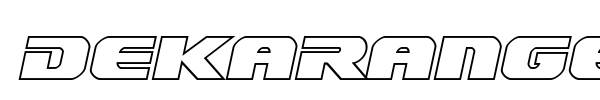 Dekaranger font preview