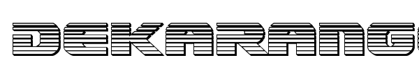 Dekaranger font preview