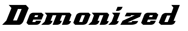 Demonized font