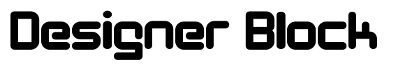 Designer Block font preview