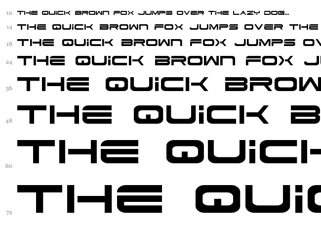 Dodger font waterfall