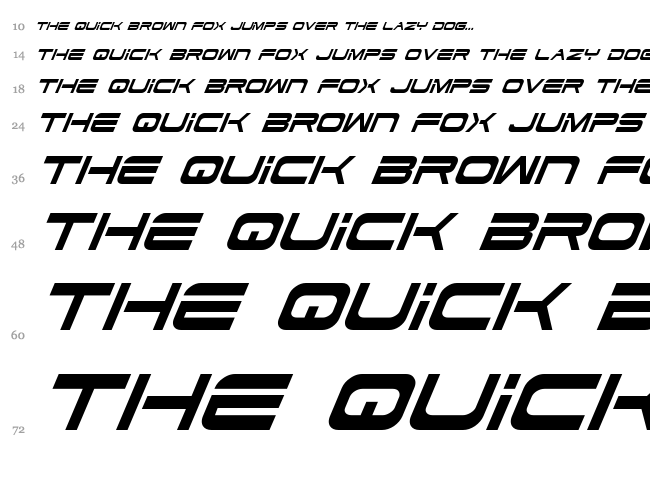Dodger font waterfall