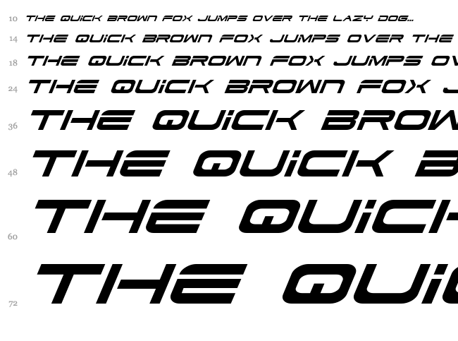 Dodger font waterfall