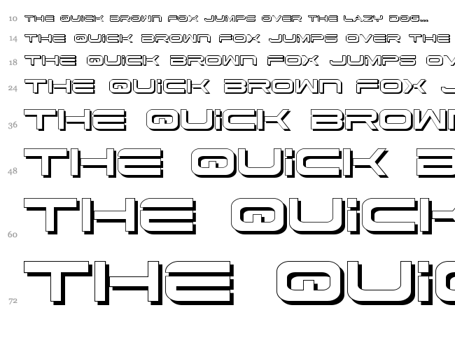 Dodger font waterfall