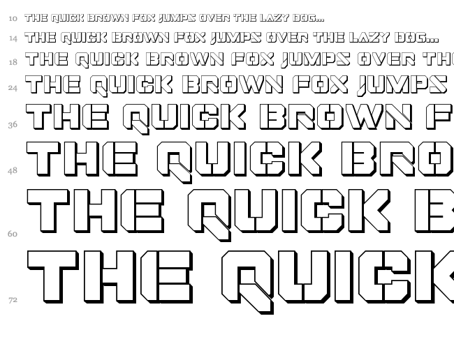 Domino Jack font waterfall