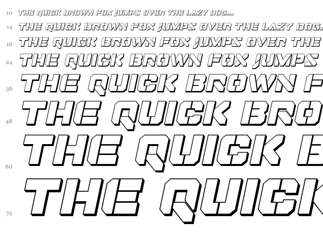 Domino Jack font waterfall