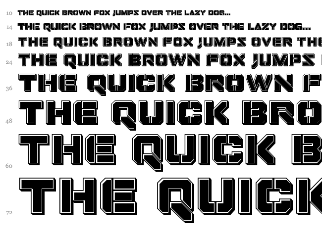 Domino Jack font waterfall