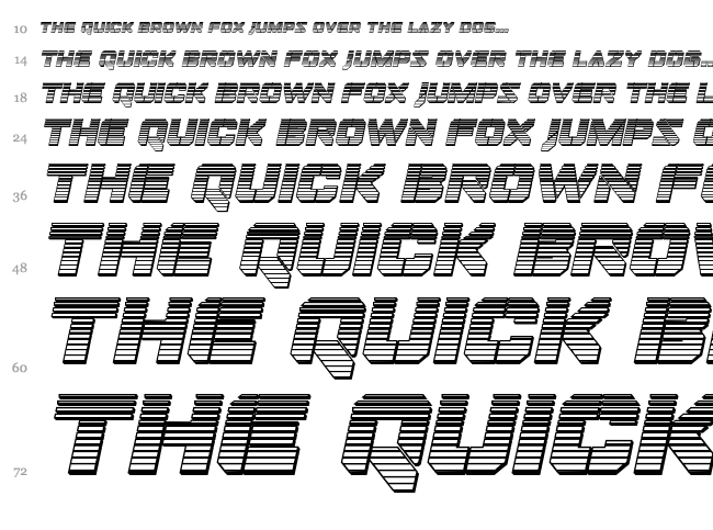Domino Jack font waterfall