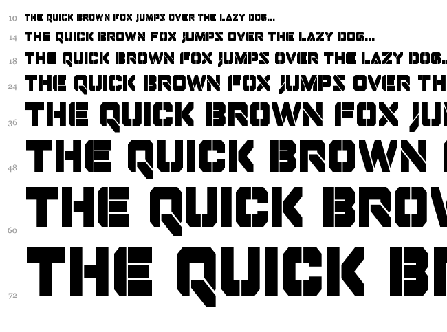 Domino Jack font waterfall