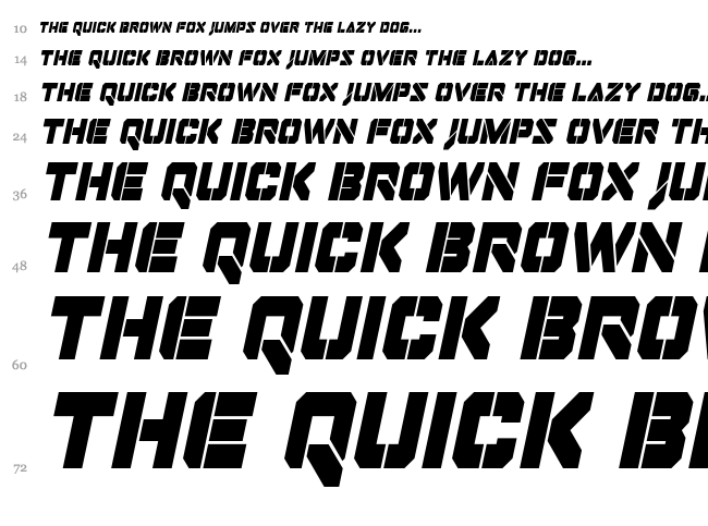 Domino Jack font waterfall