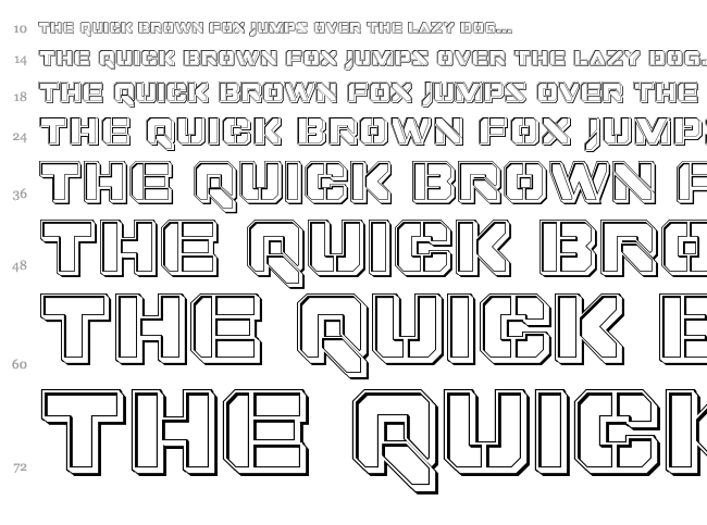 Domino Jack font waterfall