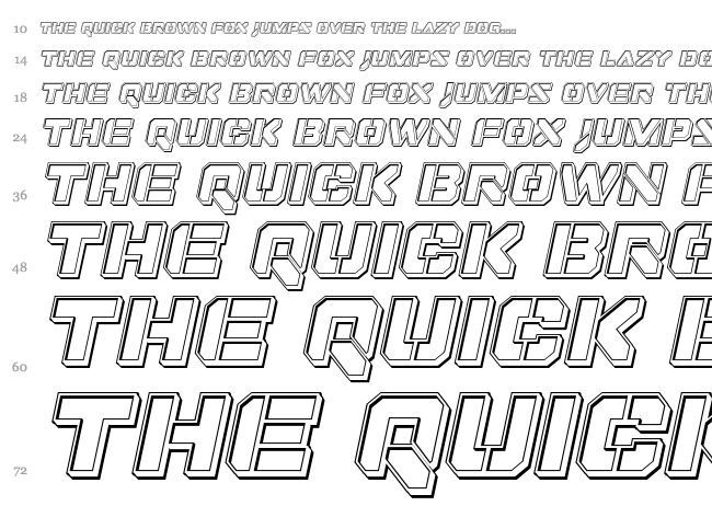 Domino Jack font waterfall