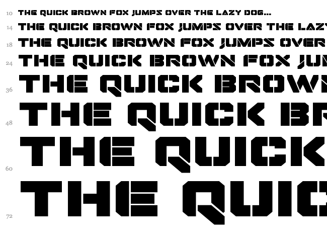 Domino Jack font waterfall