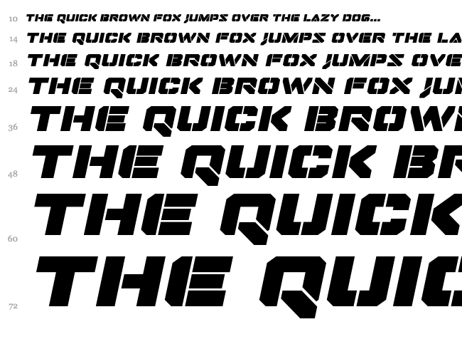 Domino Jack font waterfall