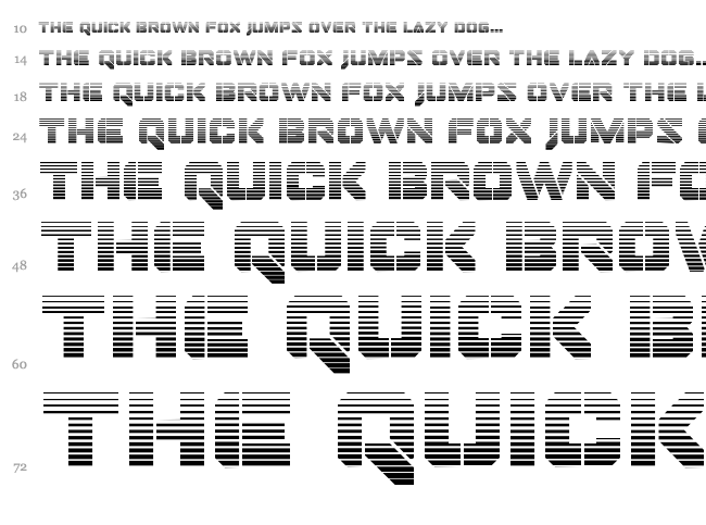 Domino Jack font waterfall