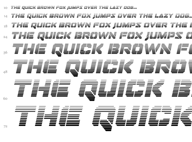 Domino Jack font waterfall