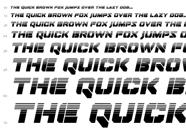 Domino Jack font waterfall