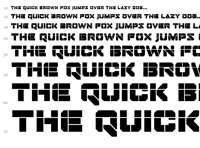 Domino Jack font waterfall