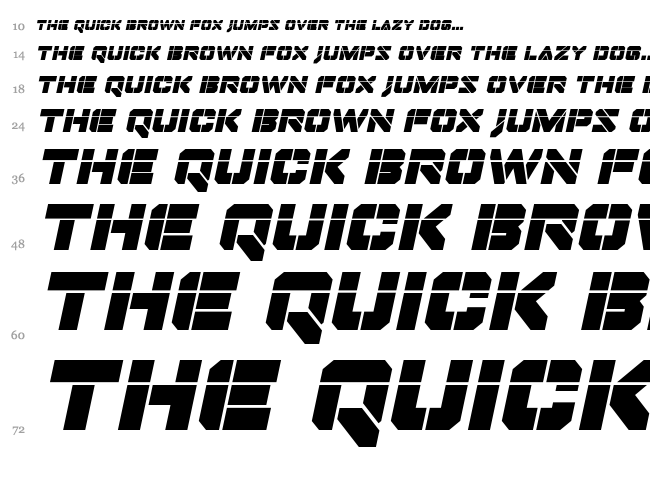 Domino Jack font waterfall