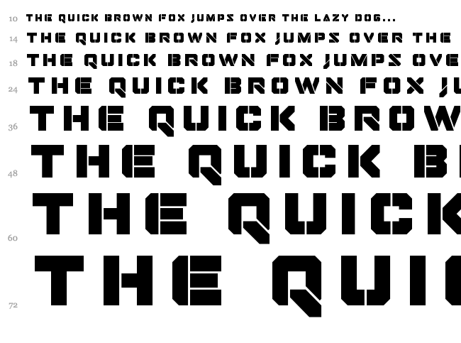 Domino Jack font waterfall